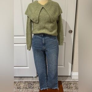 Madewell The Perfect Vintage Crop JeanAF691 In Ainsworth Wash Size 32